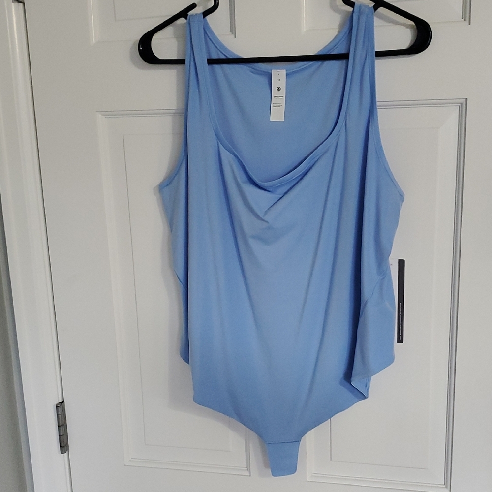 NWT Lululemon Nulu Squareneck Sleeveless Bodysuit Blue Women's 1X